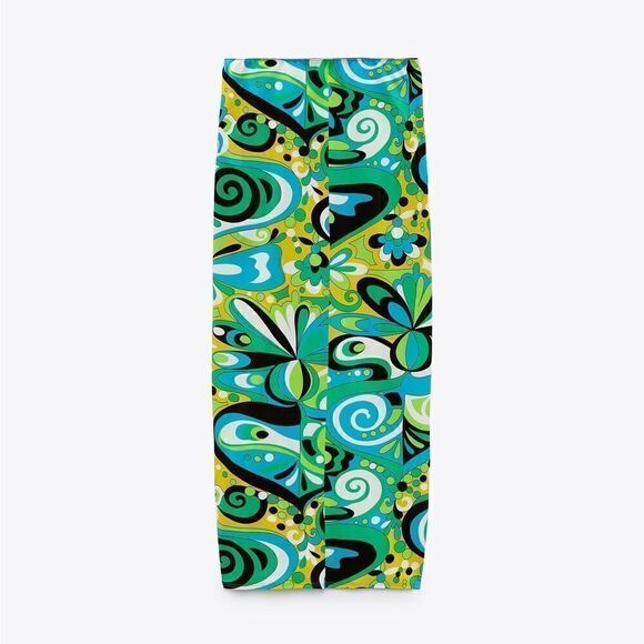 ZARA DRAPED PRINTED SKIRT - Picture 7 of 8